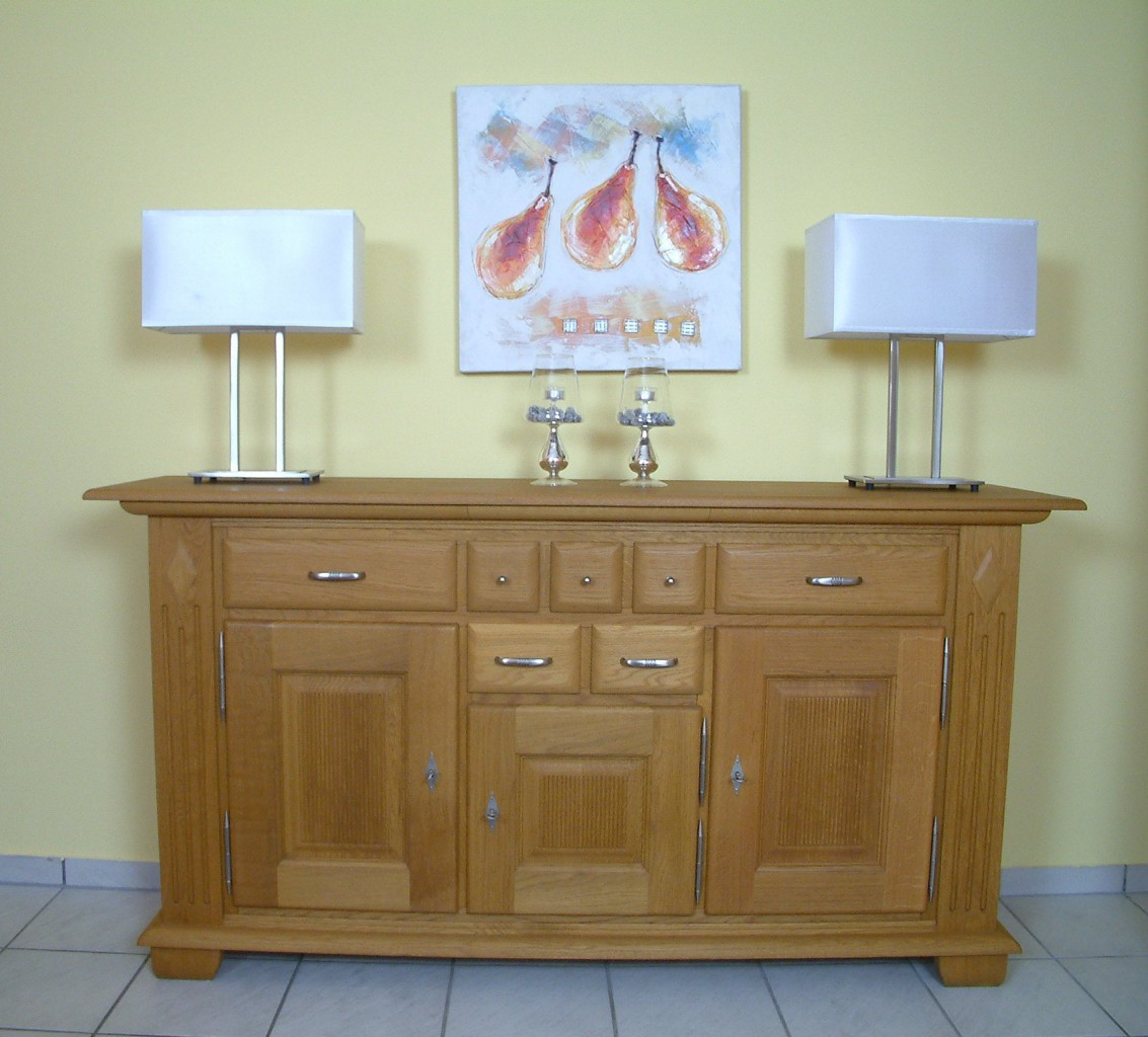 Anrichte Perigo 181 cm im Landhausstil, Eiche vollmassiv